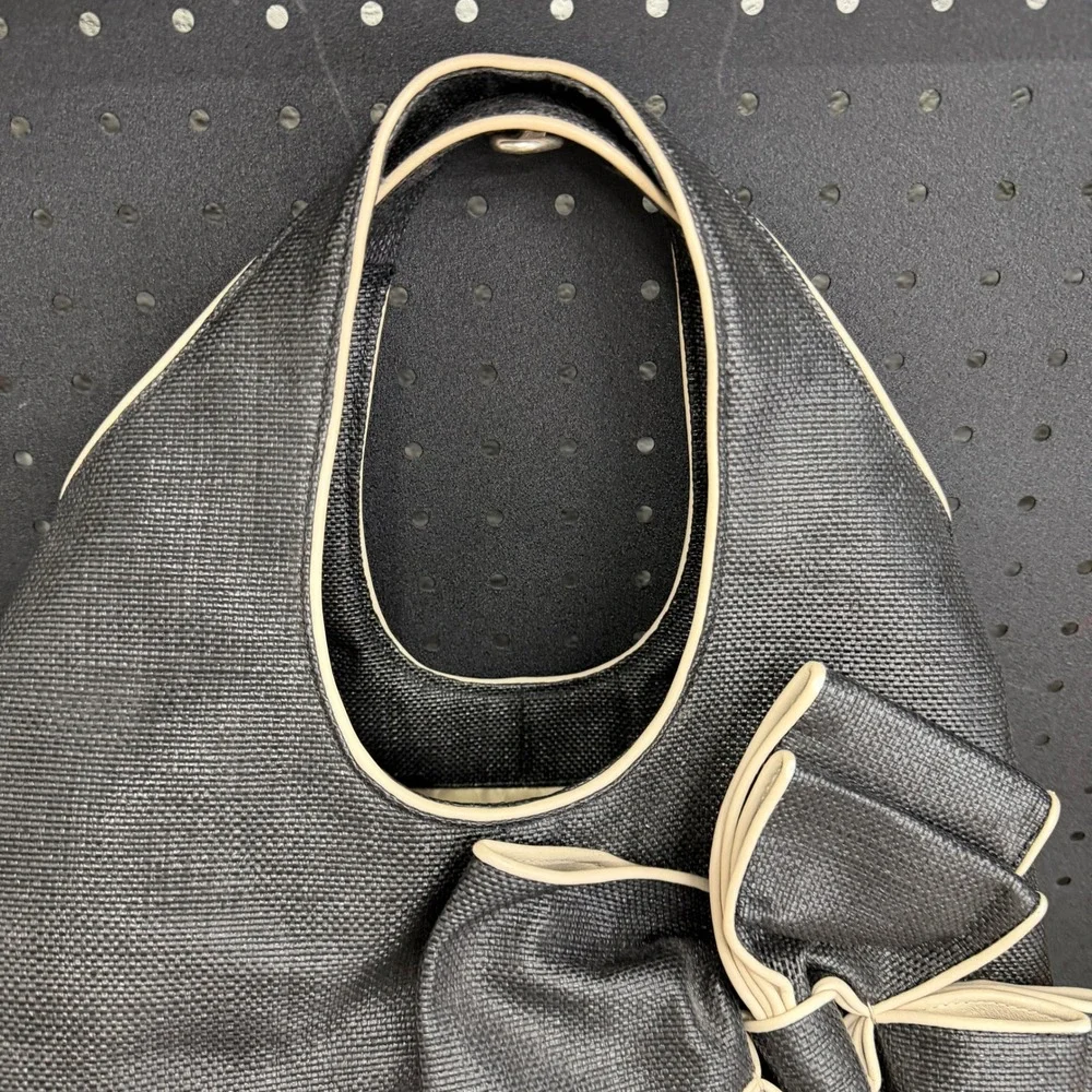 Kate Spade New York Hope Avenue Audrina Hobo Tote Bag  Black Metallic Bow